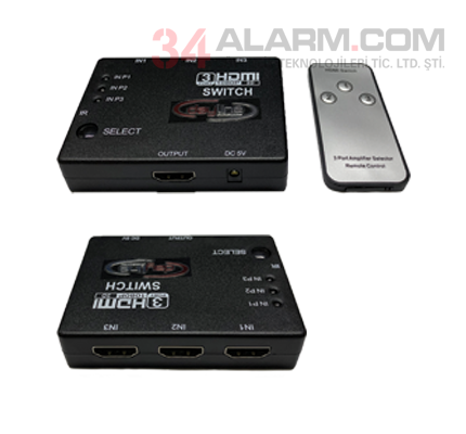 HDMI-EX-3X1 3 Giriş 1 Çıkış HDMI Çoğaltıcı