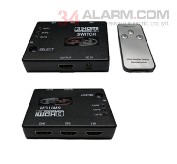 HDMI-EX-3X1 3 Giriş 1 Çıkış HDMI Çoğaltıcı